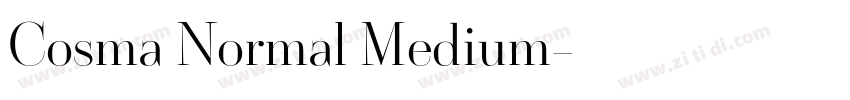 Cosma Normal Medium字体转换